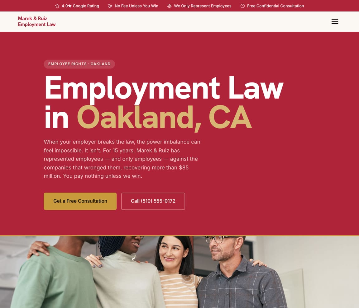 Employment Lawyer website template preview