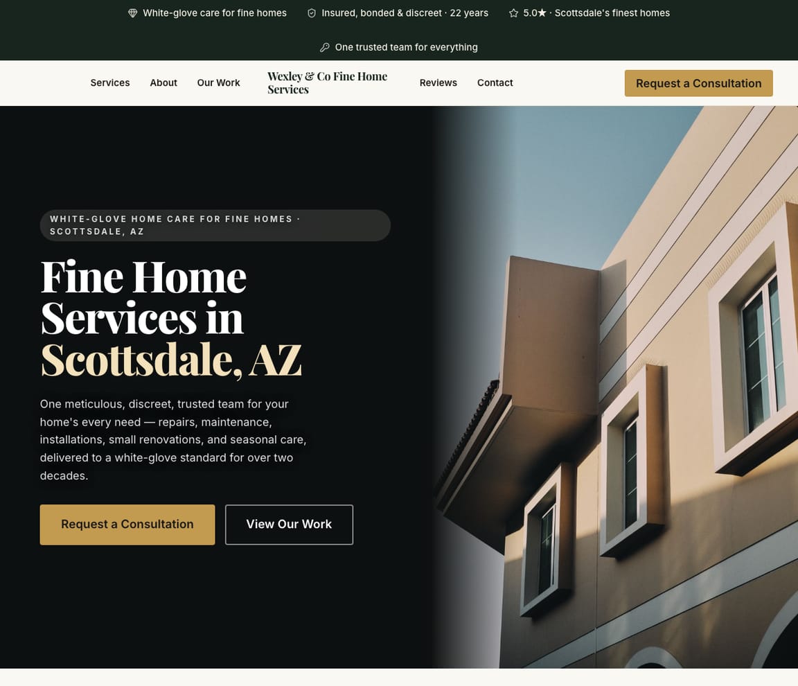 Fine Home Services (Premium) website template preview