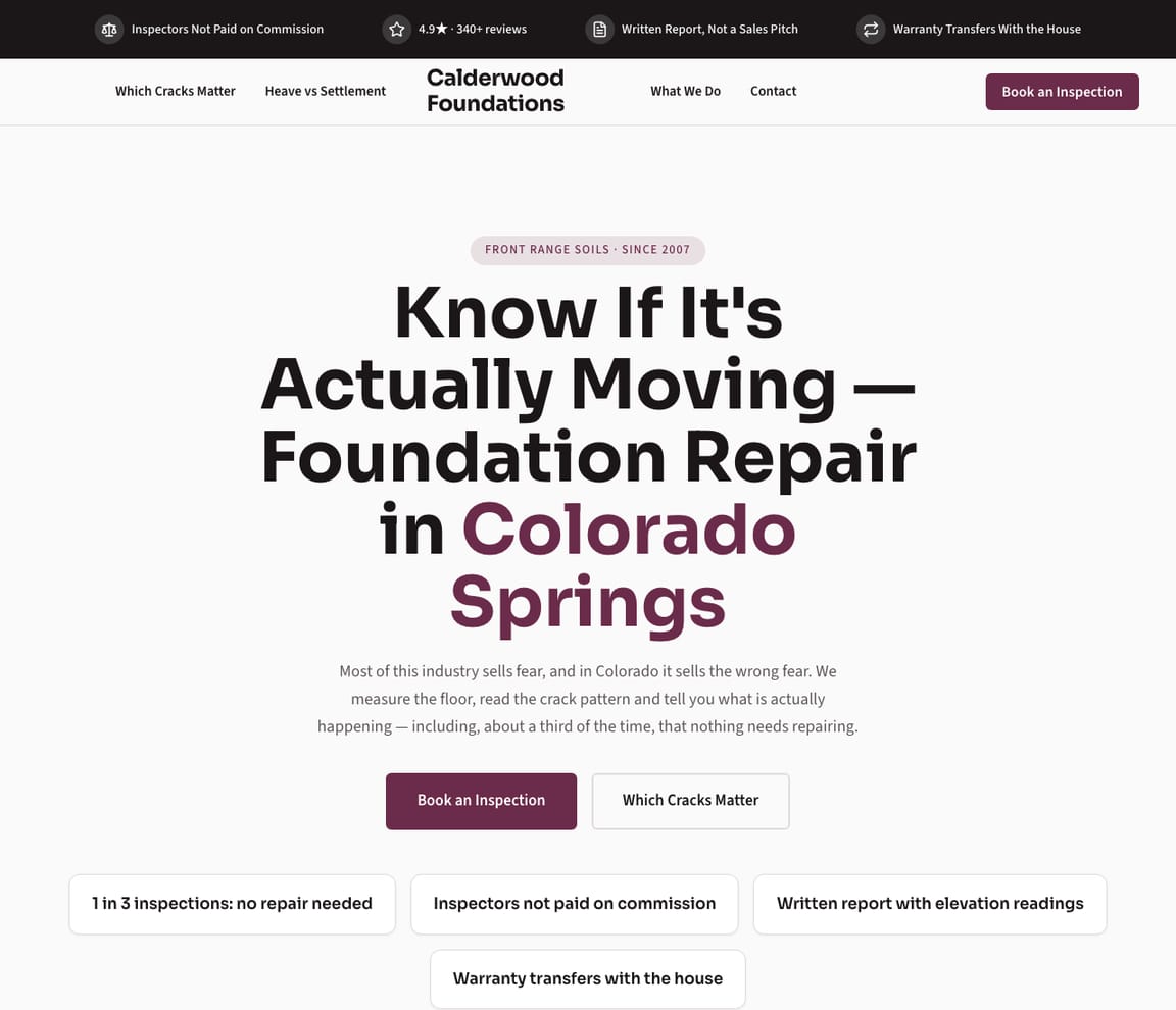 Foundation Repair website template preview