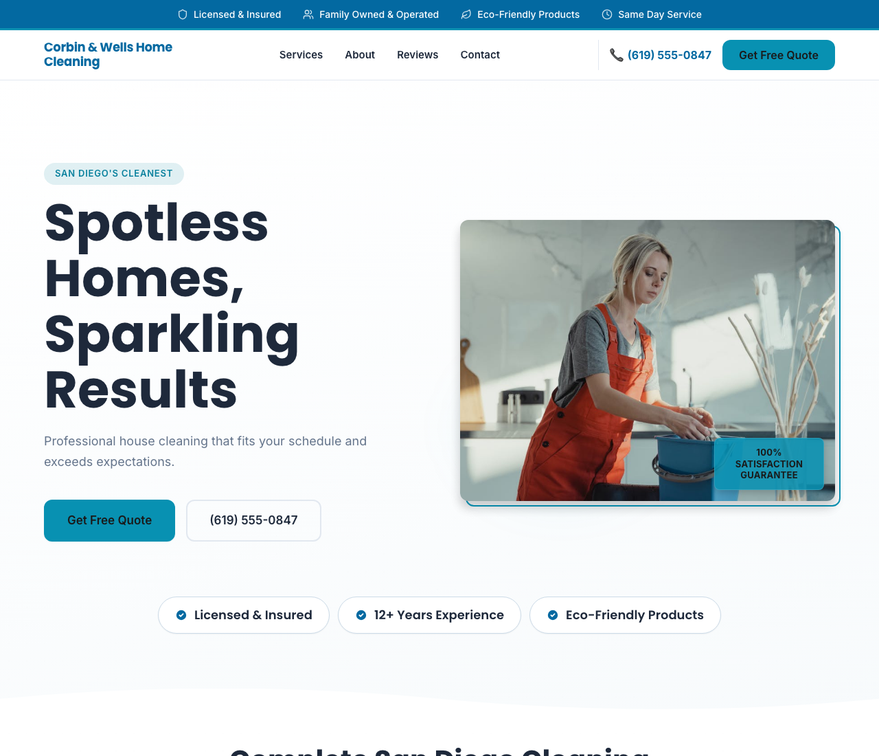Cleaner website template