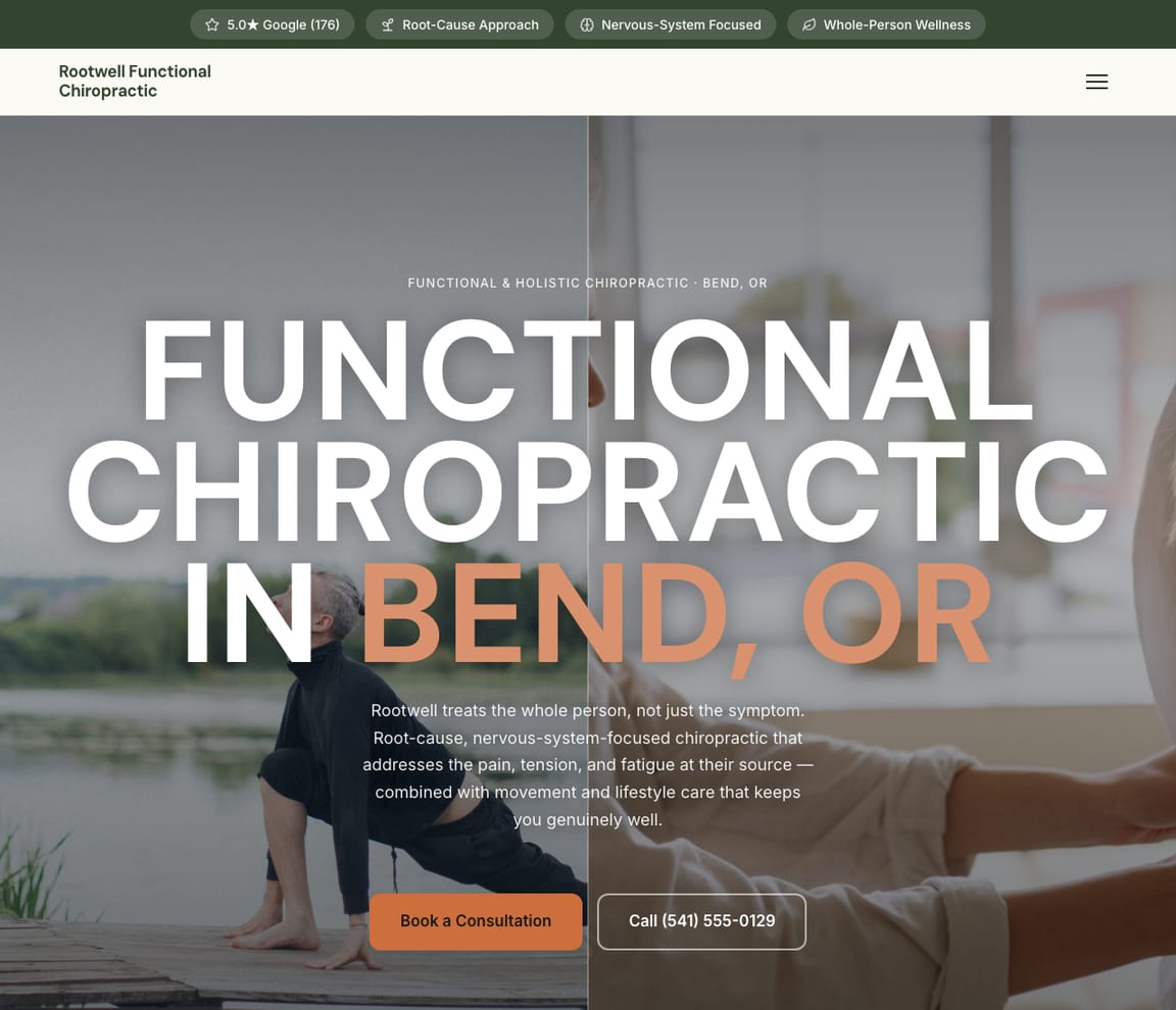 Functional & Holistic website template preview