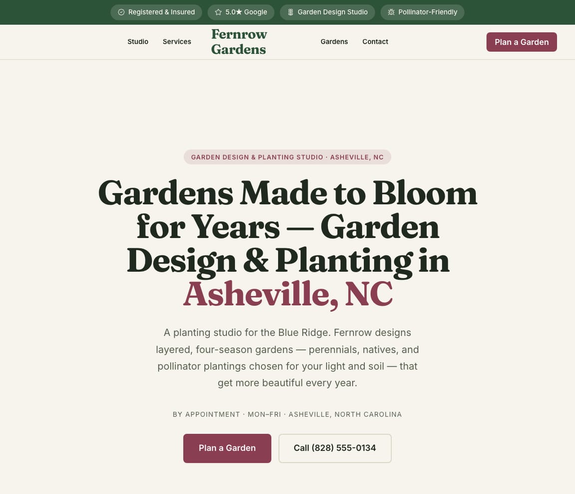 Landscaping - Garden Design website template preview