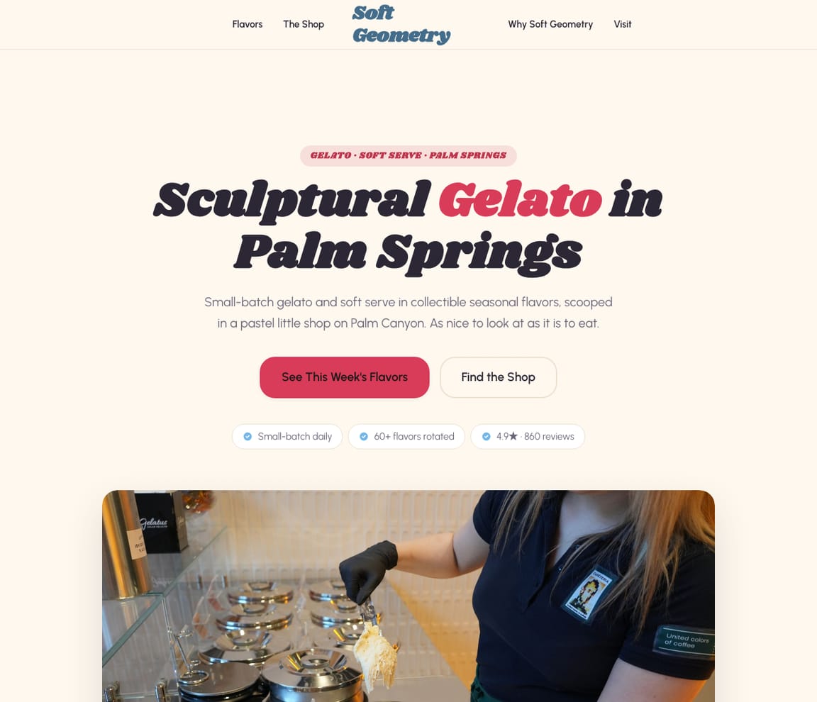 Gelateria / Ice Cream Shop website template preview