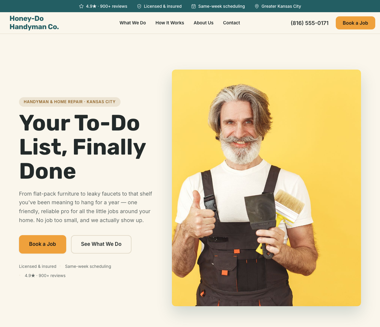 handyman website template