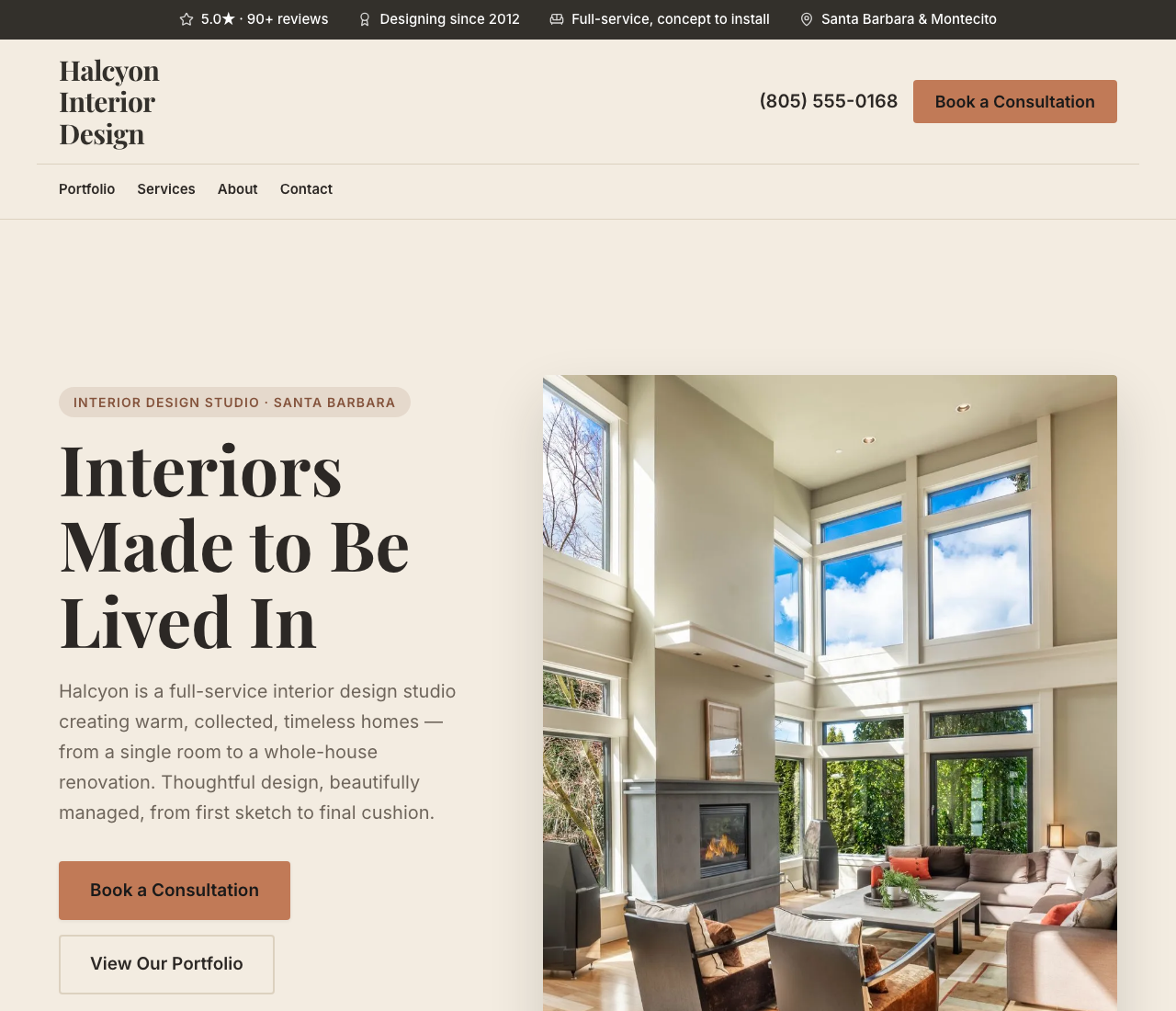interior-design website template