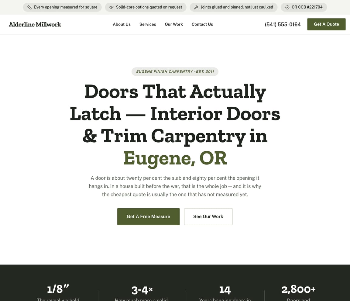 Interior Doors & Trim website template preview
