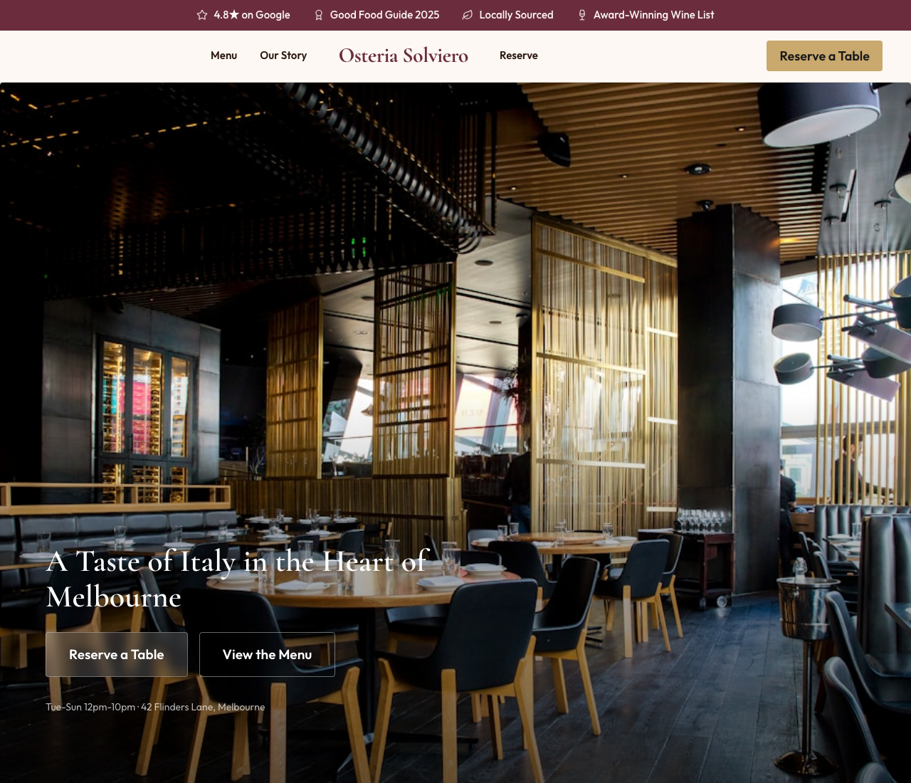 Restaurant website template
