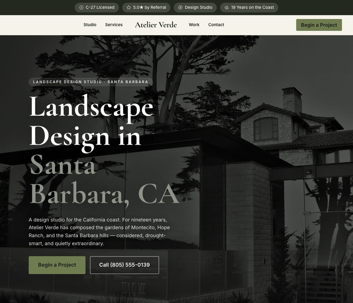 Landscaping - Design Studio website template preview