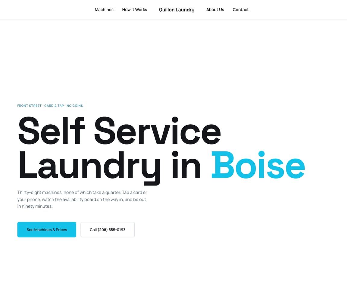 Laundromat website template