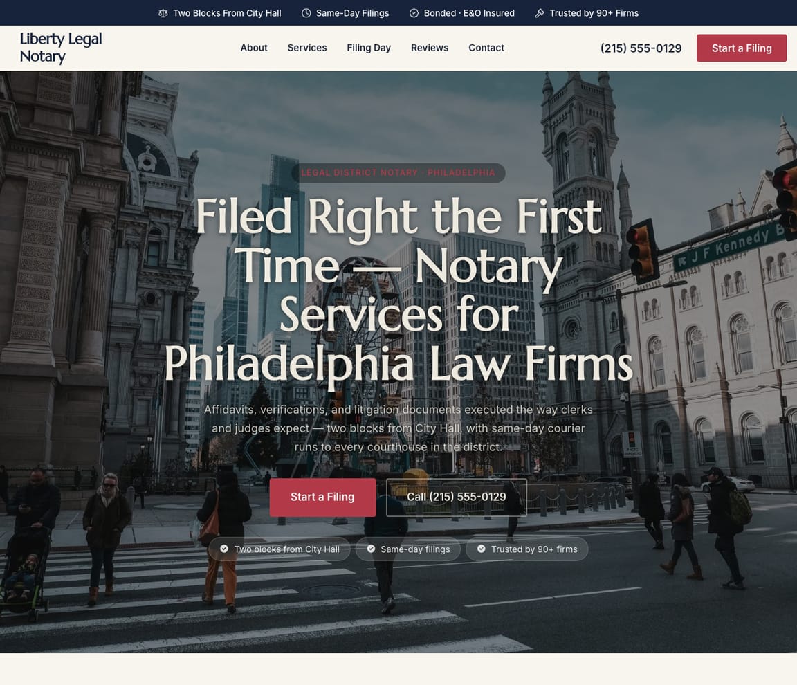 Court & Legal Notary website template preview