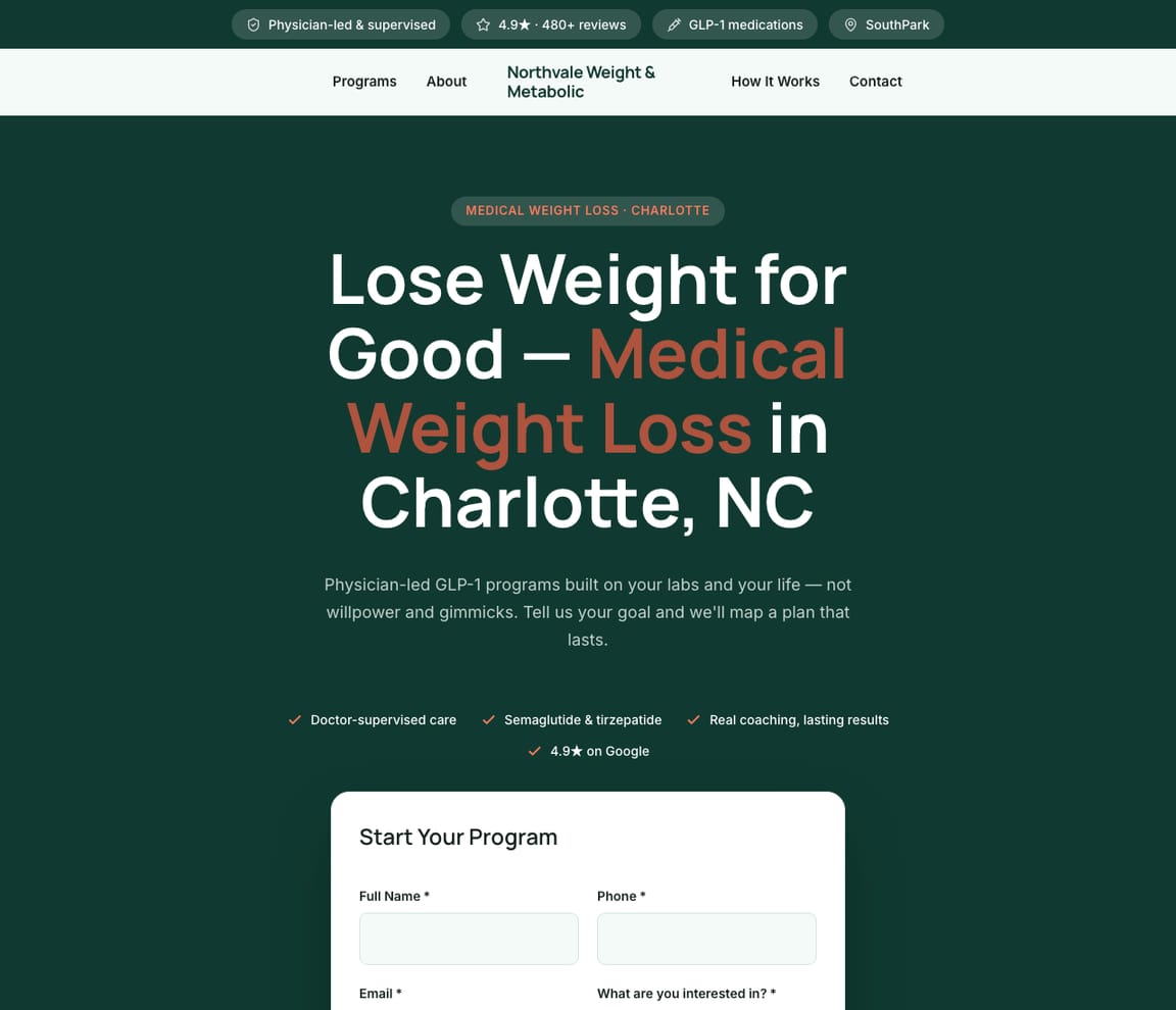 Medical Weight Loss Clinic website template preview