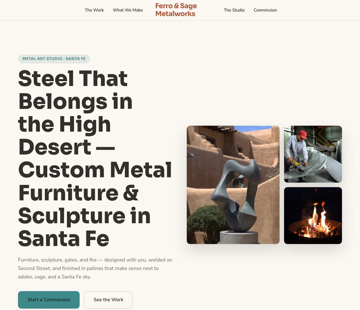 Metal Art website template preview