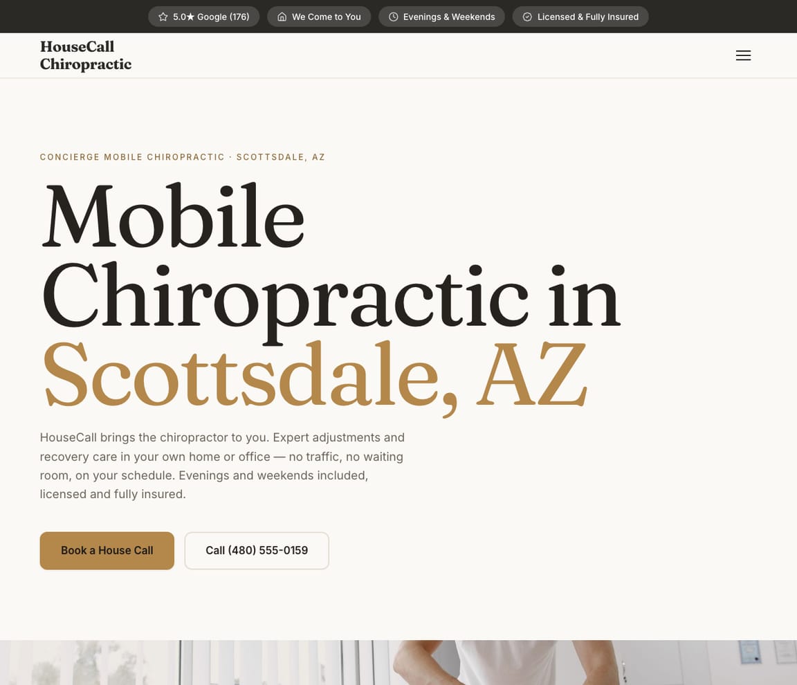 Mobile & Concierge website template preview