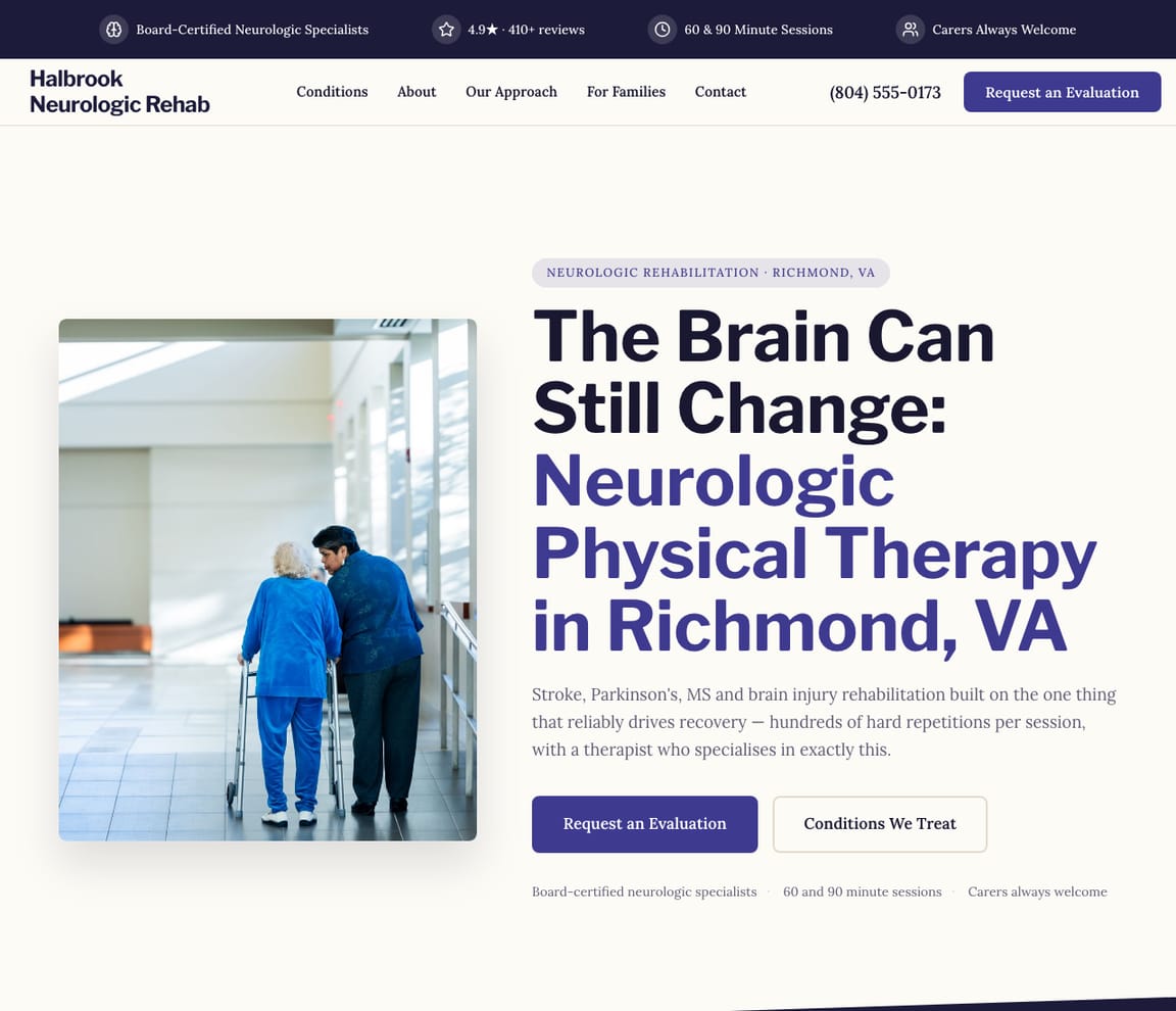 Neuro Rehab Physical Therapy website template preview