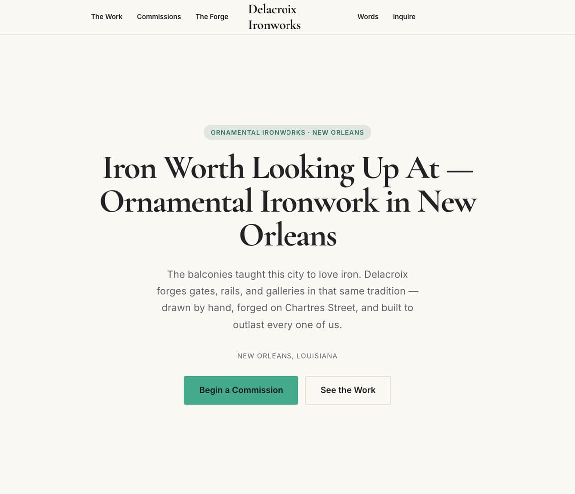 Ornamental Iron website template preview