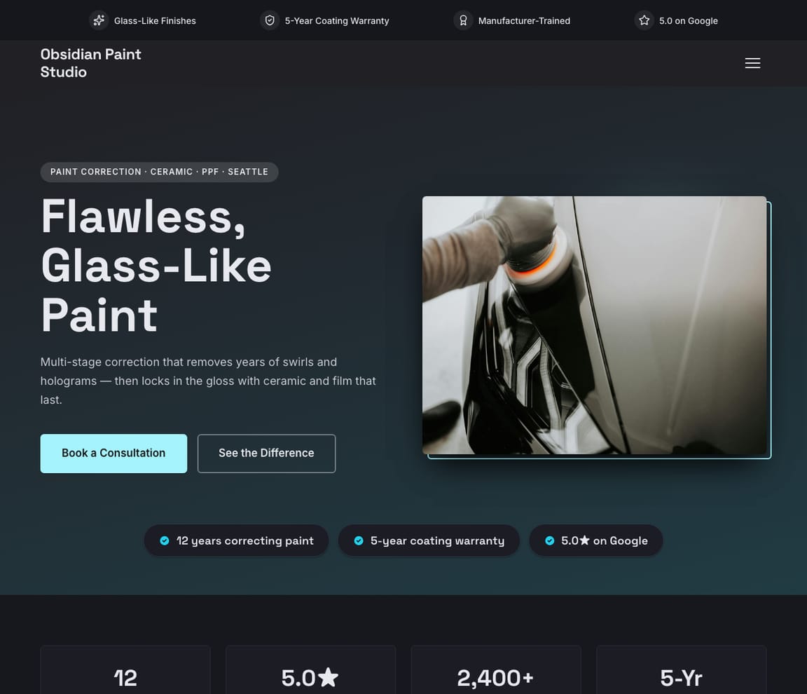 Car Detailing website template