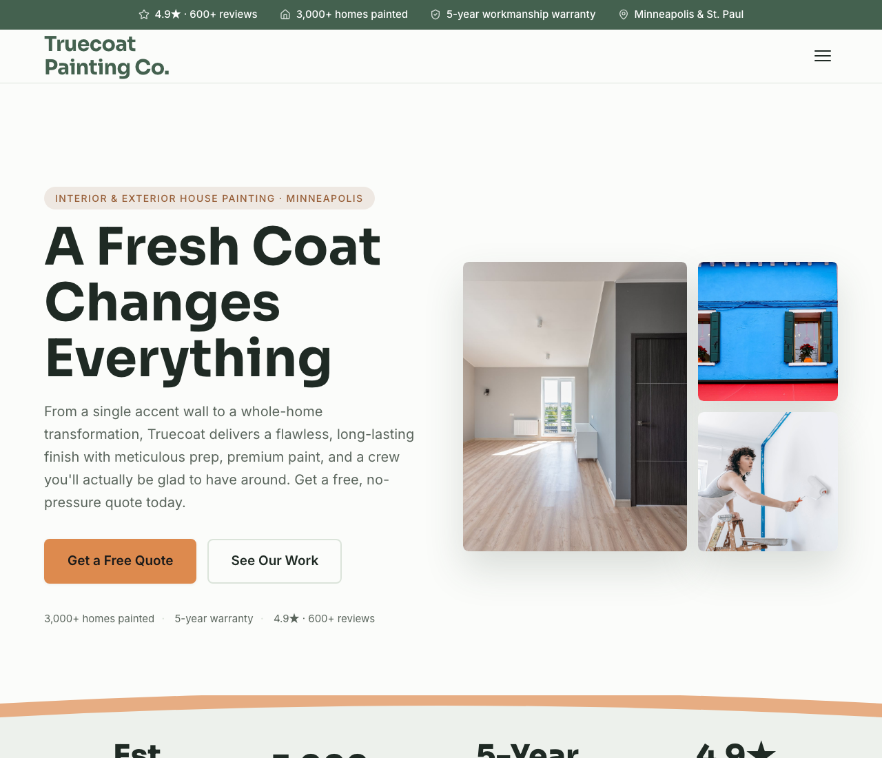 painter website template