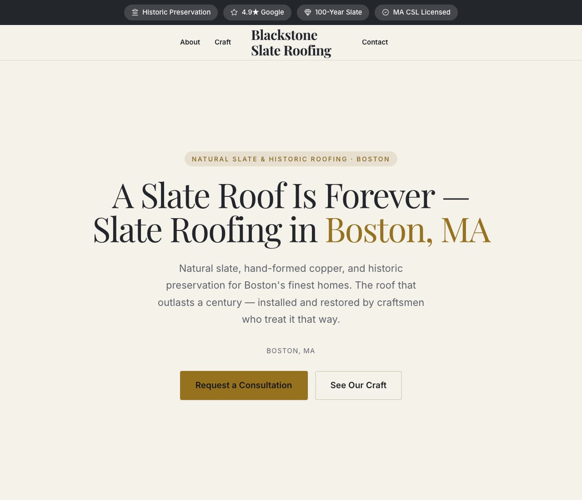 Roofing - Slate Roofing website template preview