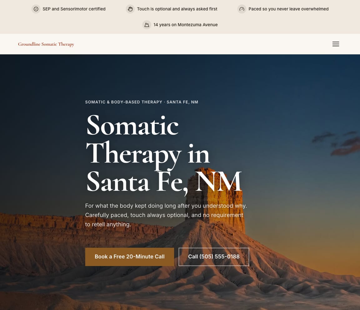 Somatic & Body-Based Therapy website template preview