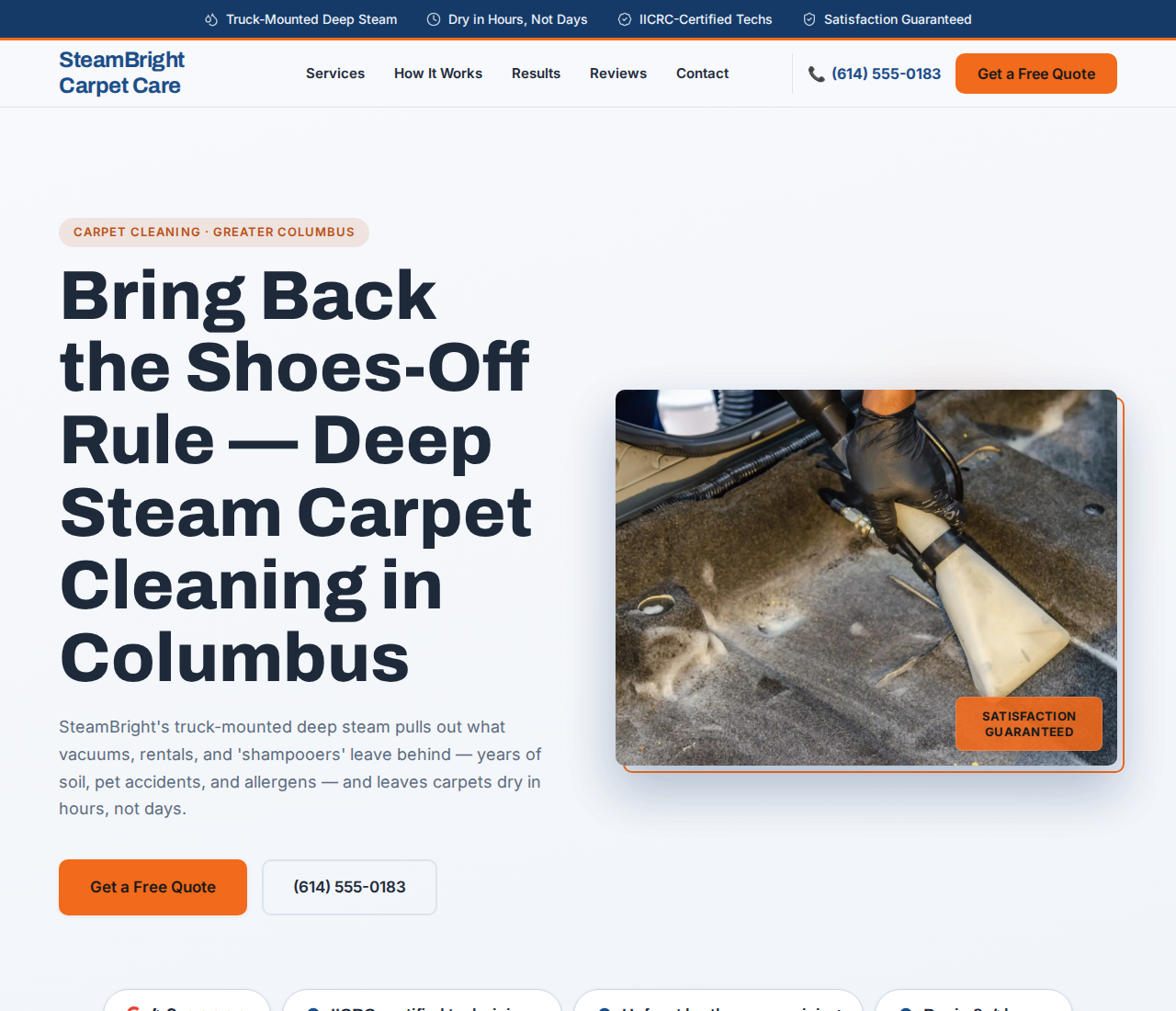 carpet cleaning website template