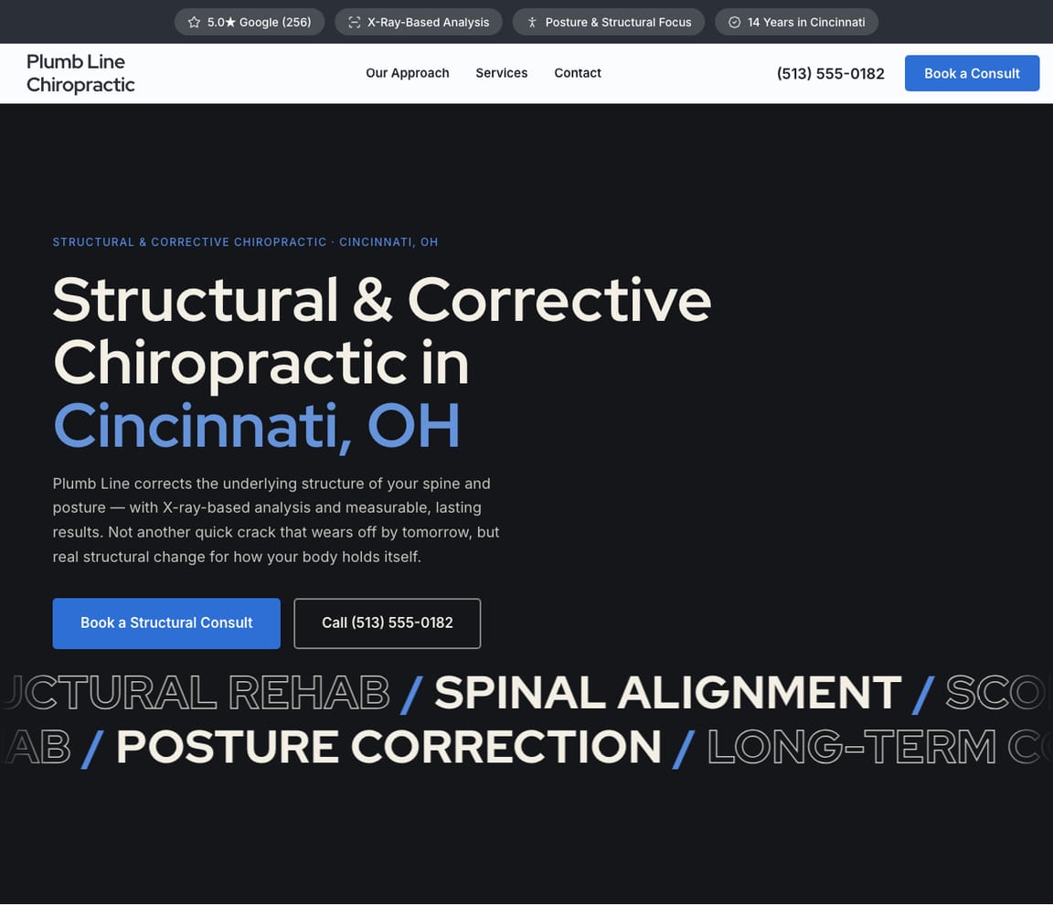 Structural & Corrective website template preview