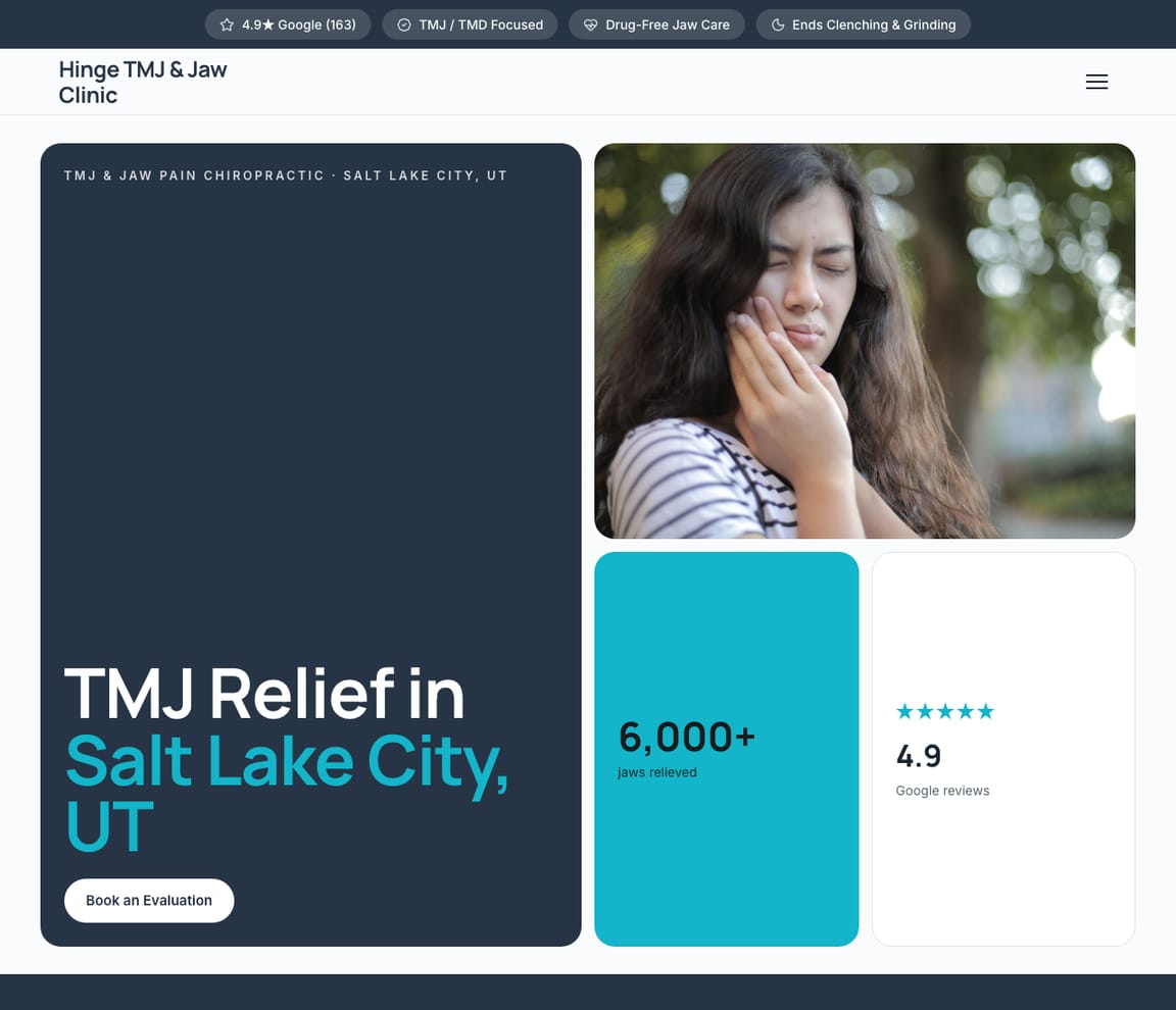 TMJ & Jaw Pain website template preview
