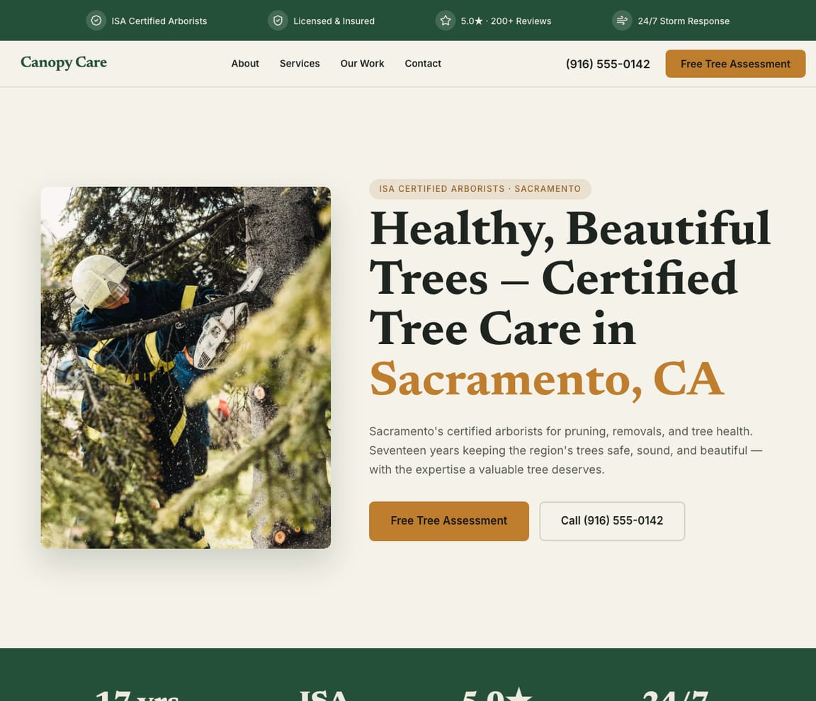 Landscaping - Tree Care website template preview