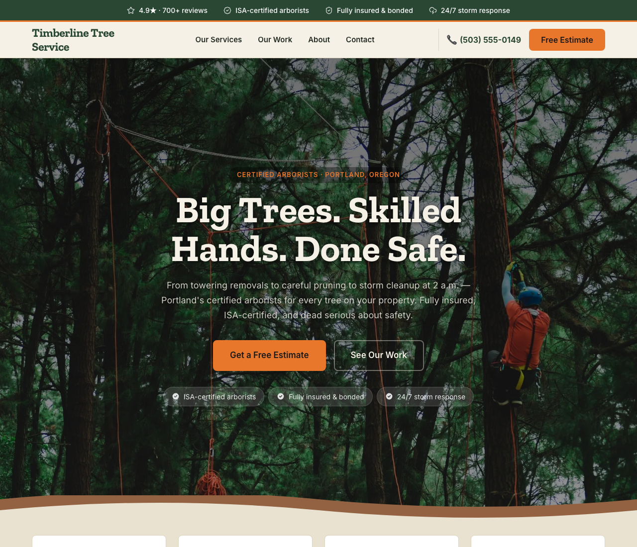 tree-service website template