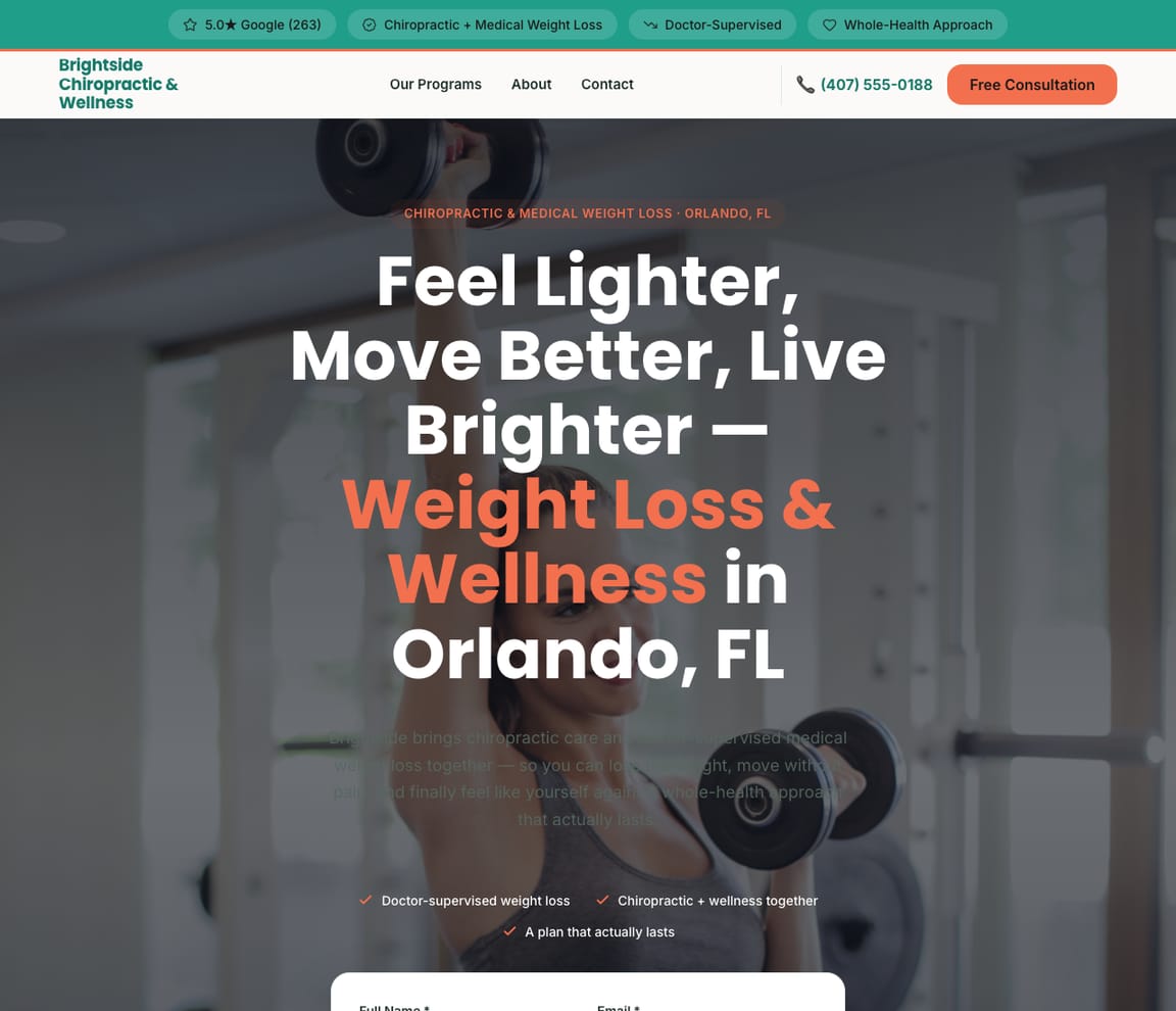 Weight Loss & Wellness website template preview